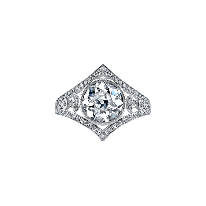 Manfredi Jewels Jewelry - Old European Cut Diamond in Antique Platinum Setting | Manfredi Jewels