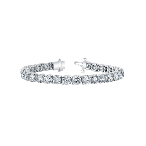 Manfredi Jewels Bracelet - 18K White Gold 7.06 CTW G VS 2-Prong Buttercup Tennis Bracelet – 7’’ | Manfredi Jewels