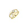 14K Yellow Gold & Diamond Twist Ring