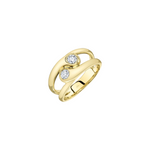 14K Yellow Gold & Diamond Twist Ring