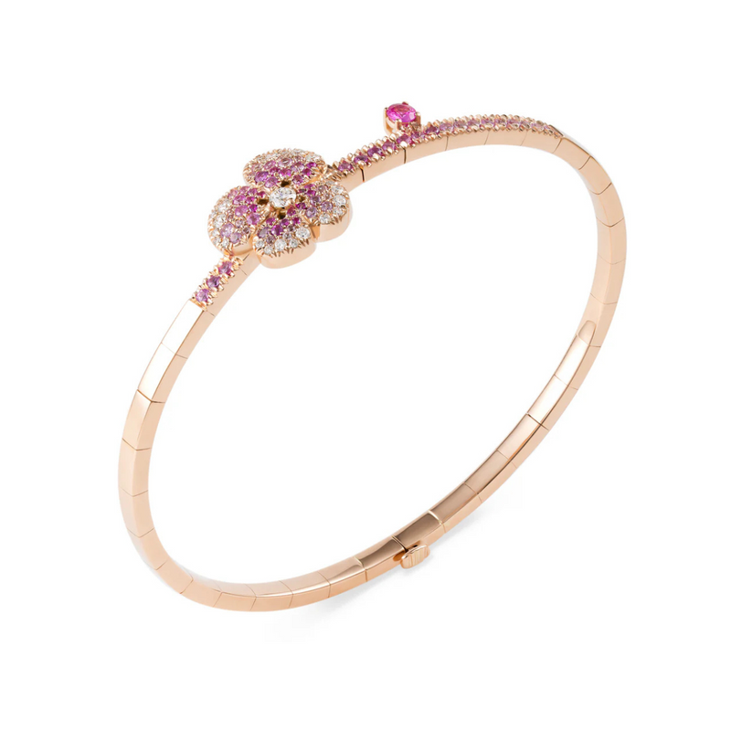 Miseno Jewelry - Ischia 18K Rose Gold Diamond and Pink Sapphire Bracelet | Manfredi Jewels