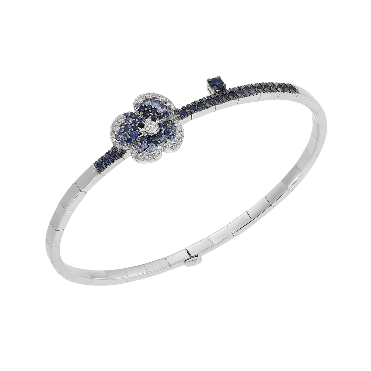 Miseno Jewelry - Ischia 18K White Gold Diamond and Blue Sapphire Bracelet | Manfredi Jewels