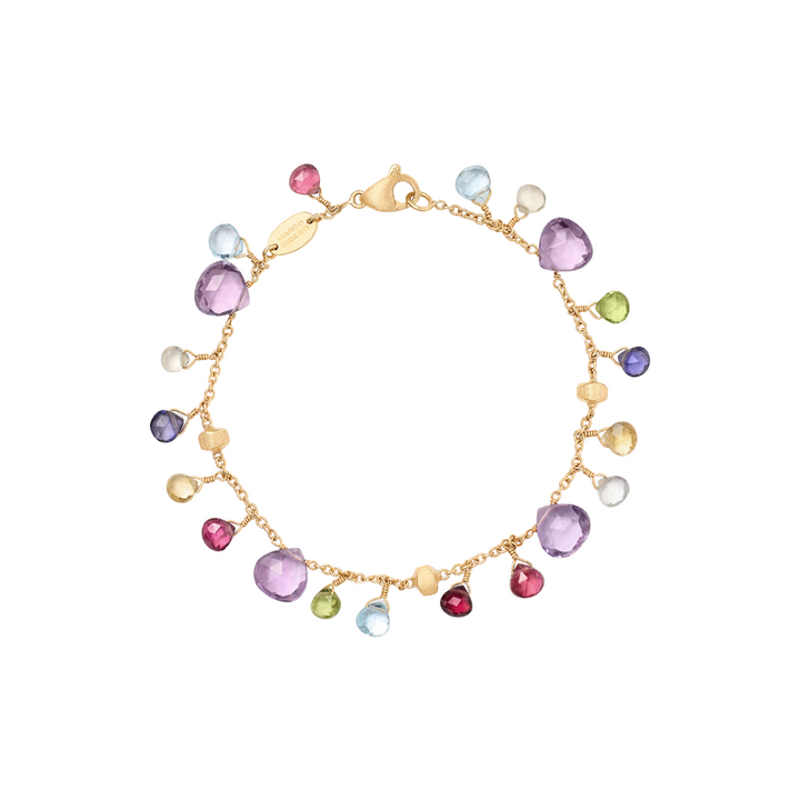 Marco Bicego Jewelry - Paradise 18K Yellow Gold Amethyst & Mixed Gemstone Bracelet | Manfredi Jewels