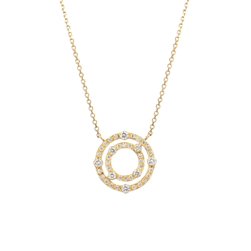 18K Yellow Gold & Diamond Carousel Pendant