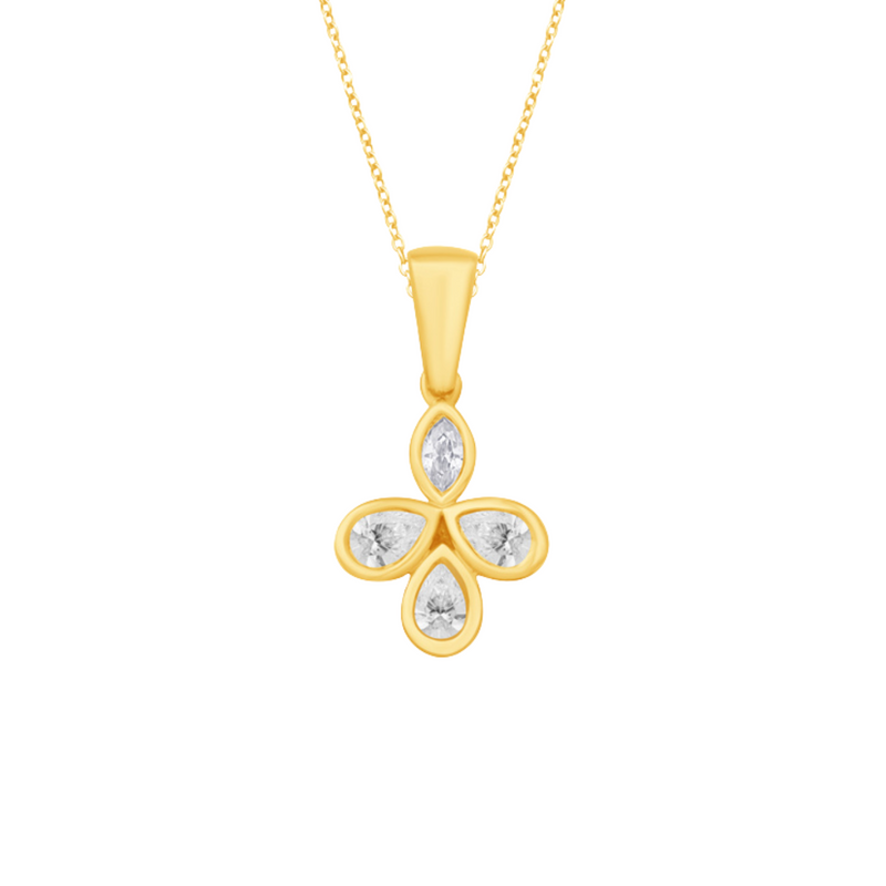 14K Yellow Gold & Diamond Pendant