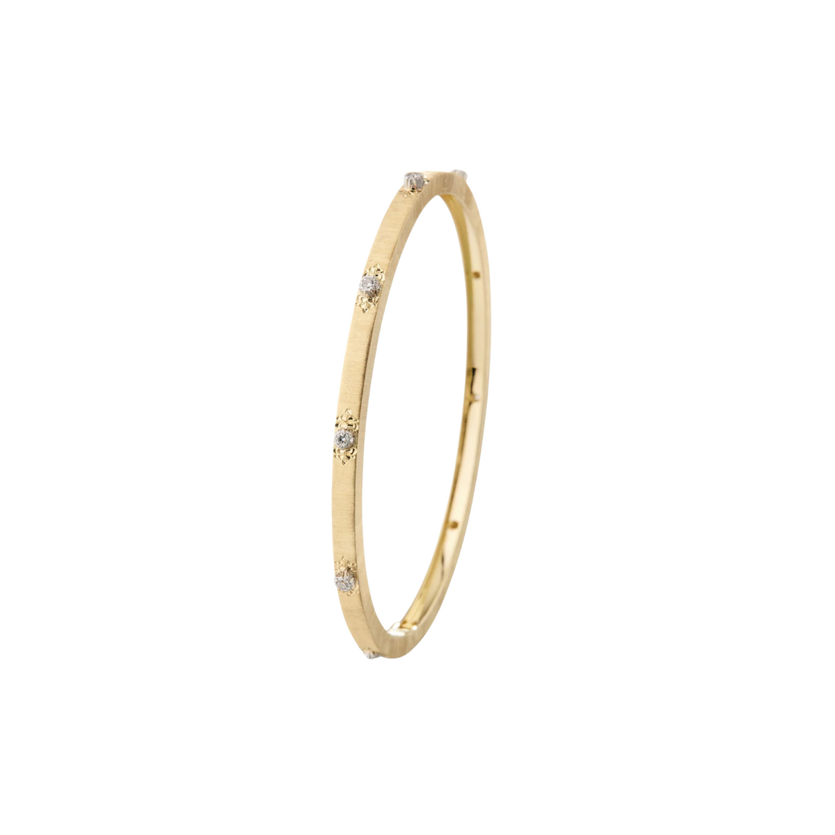 Buccellati - Macri Yellow & White Gold Bangle with Diamonds | Manfredi Jewels