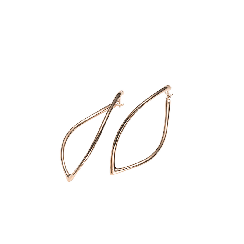 18K Yellow Gold Navettes Earrings
