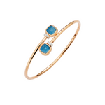Nudo 18K Rose Gold Diamond & London Blue Topaz Mini Bangle