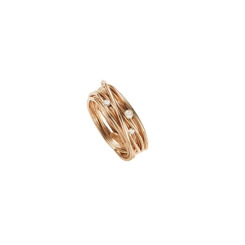 18K Yellow Gold & Diamond Tibet Ring