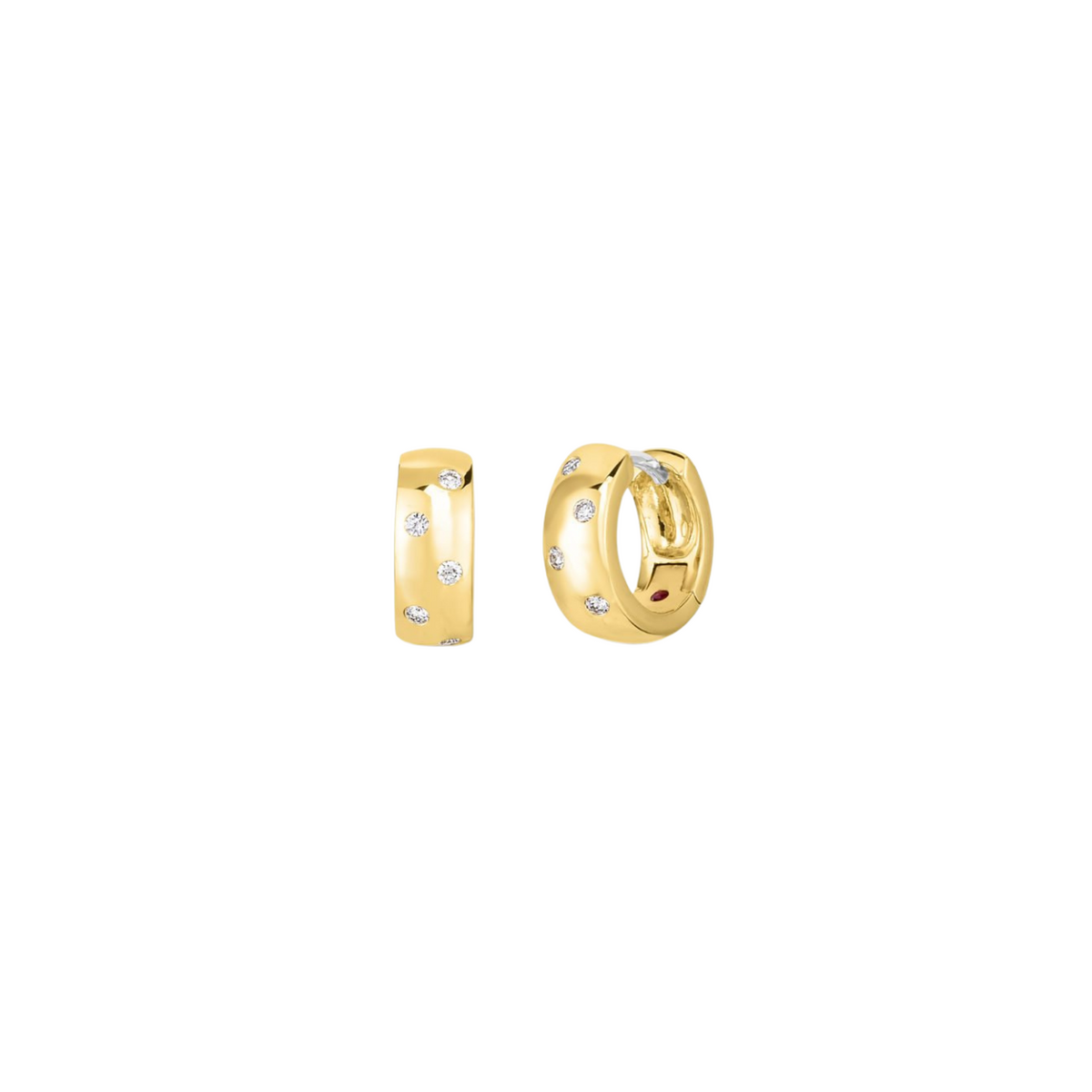 Roberto Coin Jewelry - 18K Yellow Gold Tiny Treasures Diamond Wrap Earrings | Manfredi Jewels