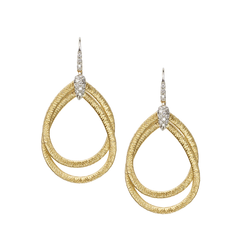 Cairo 18K Yellow Gold Small Drop Diamond Earrings