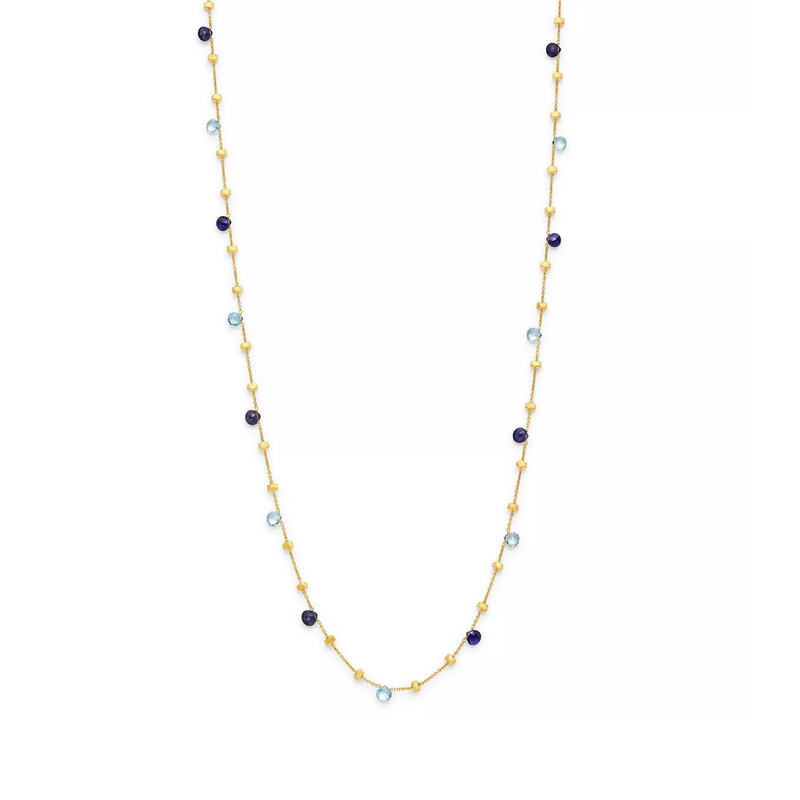 Paradise 18K Yellow Gold Iolite & Blue Topaz Long Necklace