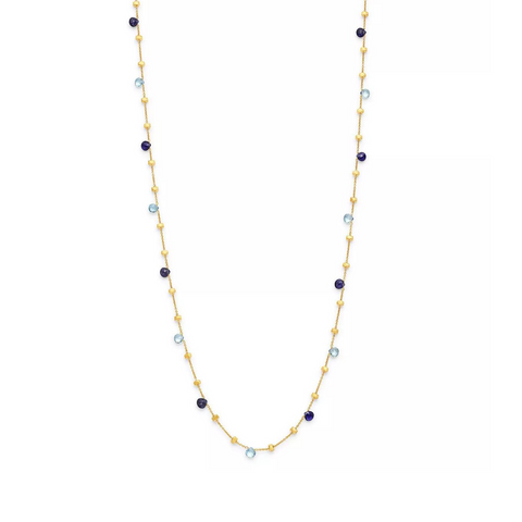 Paradise 18K Yellow Gold Iolite & Blue Topaz Long Necklace