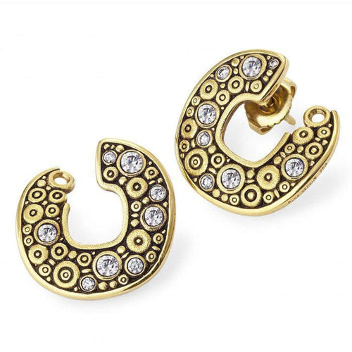 Alex Sepkus Jewelry - Split Disk 18K Yellow Gold Diamond Earrings | Manfredi Jewels