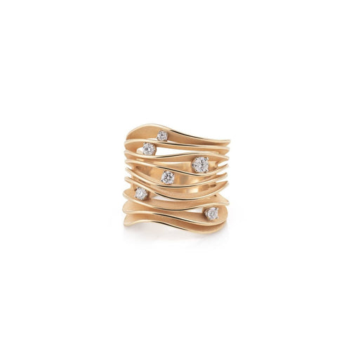 Anna Maria Cammilli Jewelry - Dune 18K Orange Apricot Gold Diamond Ring | Manfredi Jewels