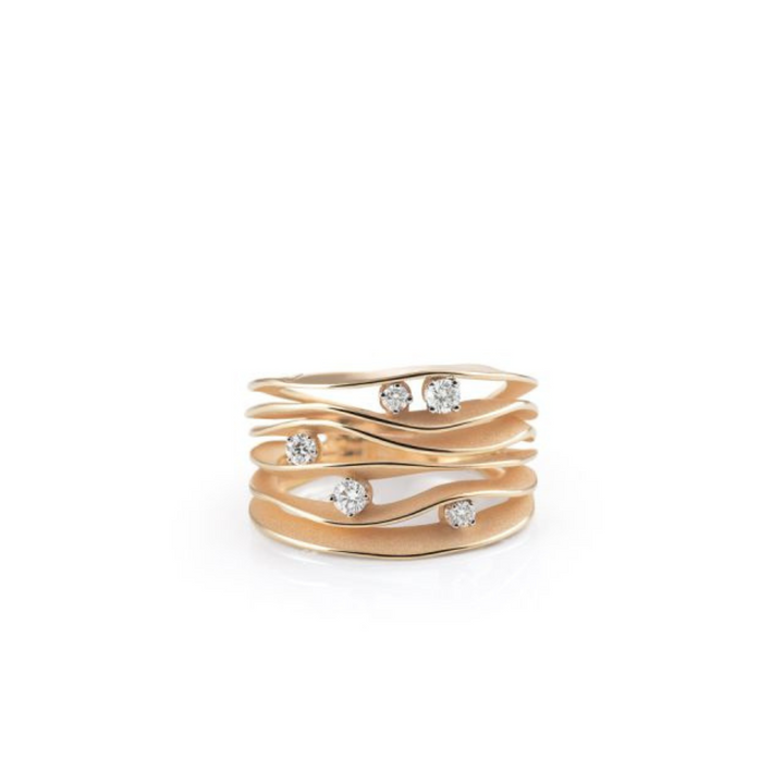 Cammilli Firenze Jewelry - Dune 18K Orange Apricot Gold Diamond Ring | Manfredi Jewels