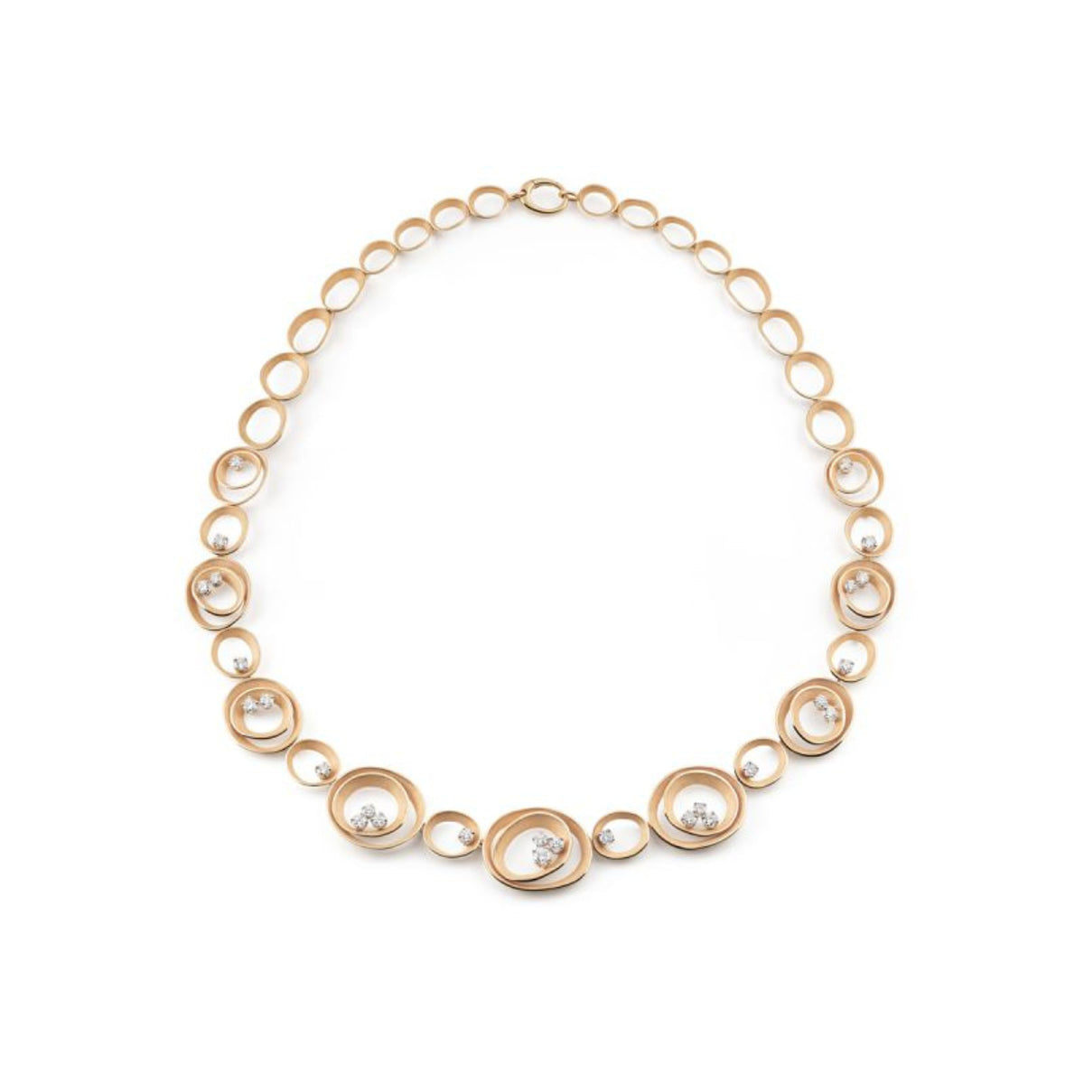 Cammilli Firenze Jewelry - Dune 18K Orange Apricot Gold Diamond Solar Collier Necklace | Manfredi Jewels