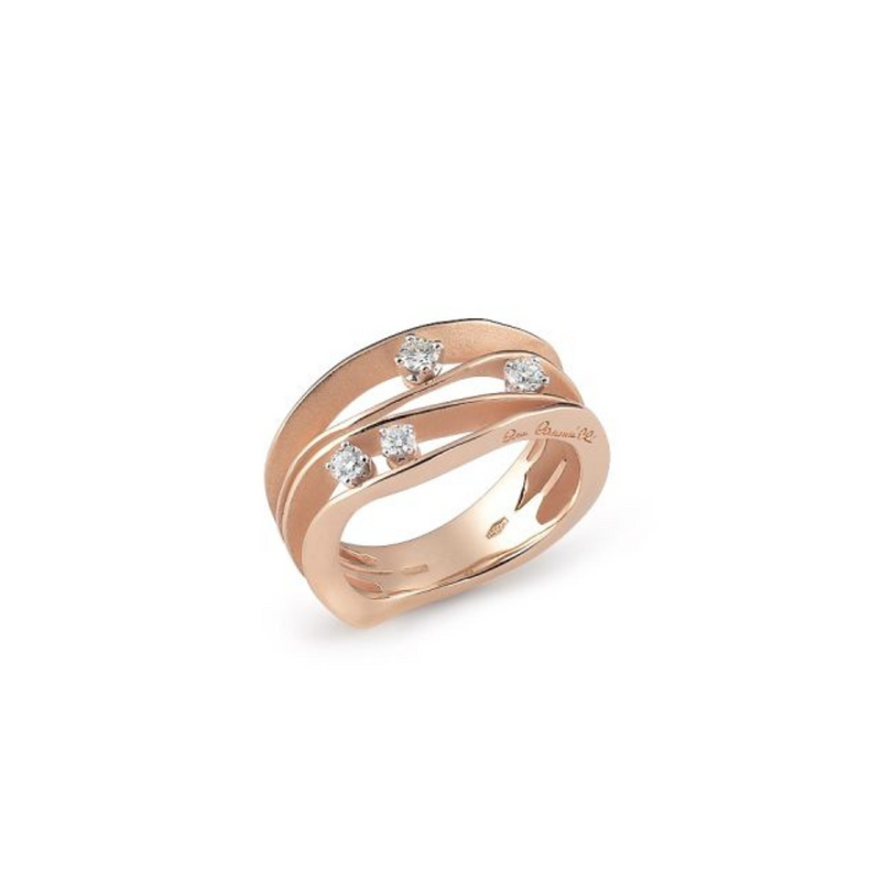 Anna Maria Cammilli Jewelry - Dune 18K Pink Champagne Gold Diamond Ring | Manfredi Jewels