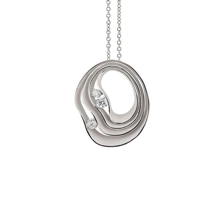 Cammilli Firenze Jewelry - Dune 18K White Ice Gold Diamond Precious Pendant Necklace | Manfredi Jewels