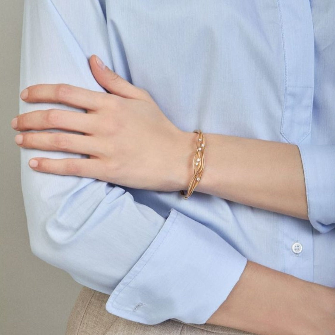 Cammilli Firenze Jewelry - Dune 18K Yellow Gold Diamond Bracelet | Manfredi Jewels