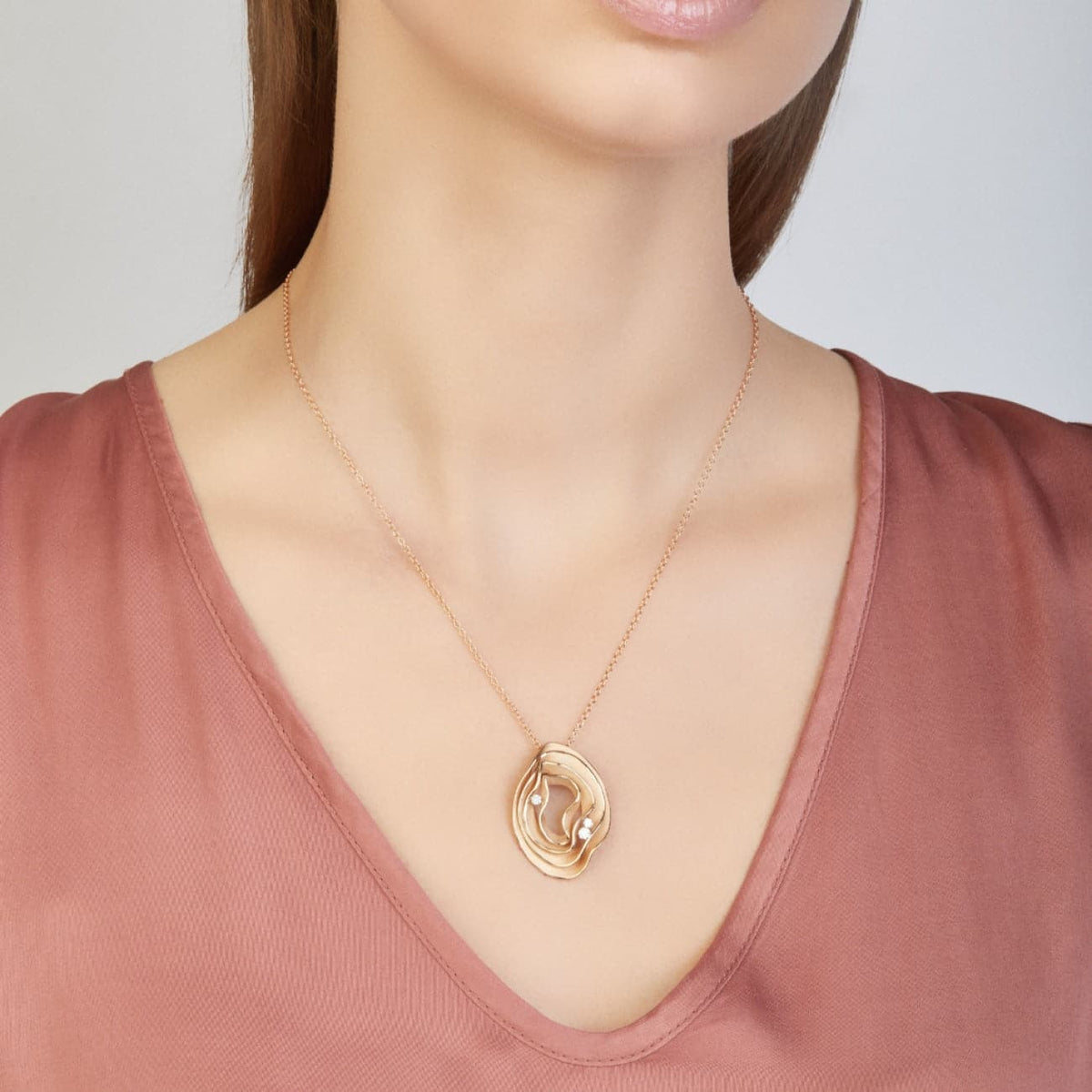 Cammilli Firenze Jewelry - Dune 18K Yellow Sunrise Gold Diamond Pendant Necklace | Manfredi Jewels
