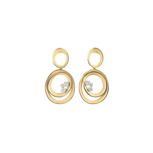 Anna Maria Cammilli Jewelry - Dune Solar 18K Yellow Sunrise Gold Diamond Earrings | Manfredi Jewels