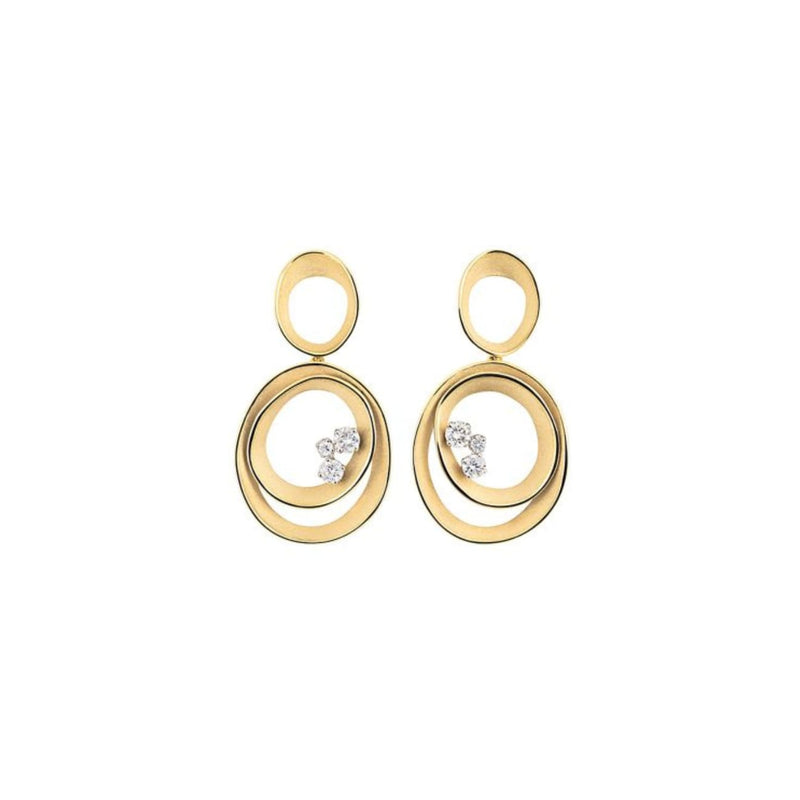 Anna Maria Cammilli Jewelry - Dune Solar 18K Yellow Sunrise Gold Diamond Earrings | Manfredi Jewels