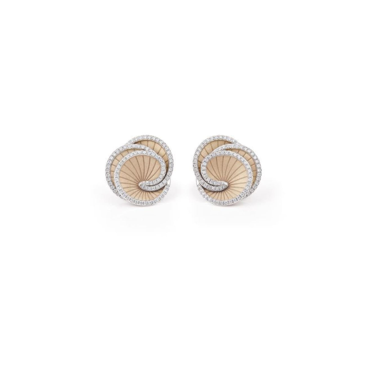 Cammilli Firenze Jewelry - Hypnose Galaxy 18K Natural Beige Diamond Earrings | Manfredi Jewels