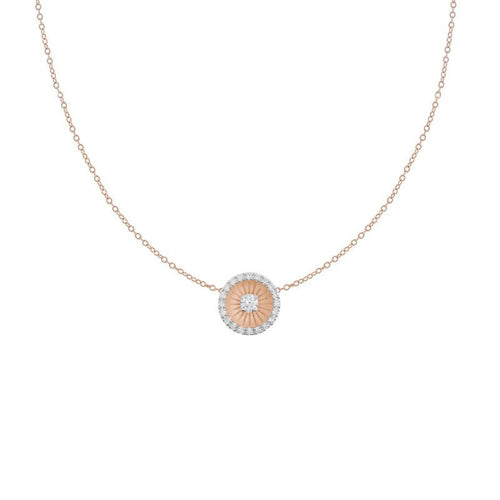 Anna Maria Cammilli Jewelry Mystar 18K Pink Champagne Gold Diamond Pendant | Manfredi Jewels