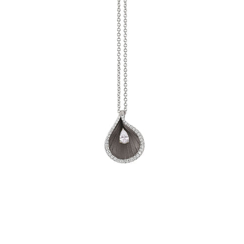 Anna Maria Cammilli Jewelry - Premiere 18K Black Lava Gold Diamond Pendant Necklace | Manfredi Jewels