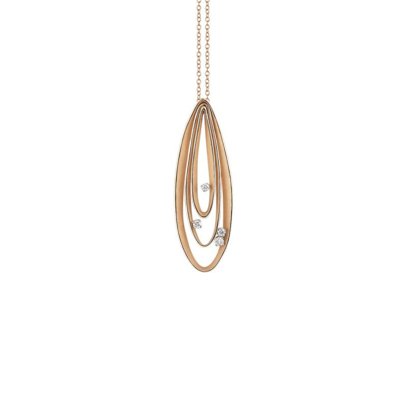 Anna Maria Cammilli Jewelry - Velaa 18K Orange Apricot Gold Diamond Pendant Necklace | Manfredi Jewels