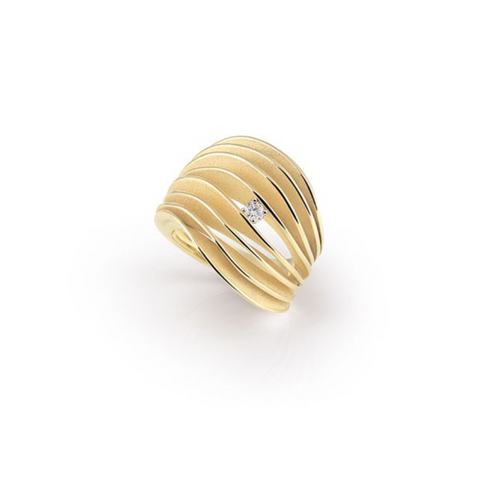 Velaa 18K Yellow Sunrise Gold Diamond Ring