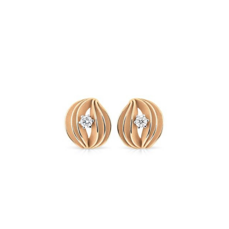 Cammilli Firenze Jewelry - Vellaa Royale 18K Orange Apricot Gold Diamond Earrings | Manfredi Jewels