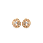 Anna Maria Cammilli Jewelry - Vellaa Royale 18K Orange Apricot Gold Diamond Earrings | Manfredi Jewels