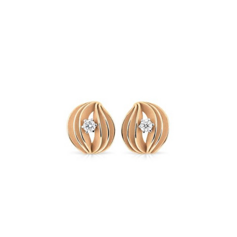 Vellaa Royale 18K Orange Apricot Gold Diamond Earrings