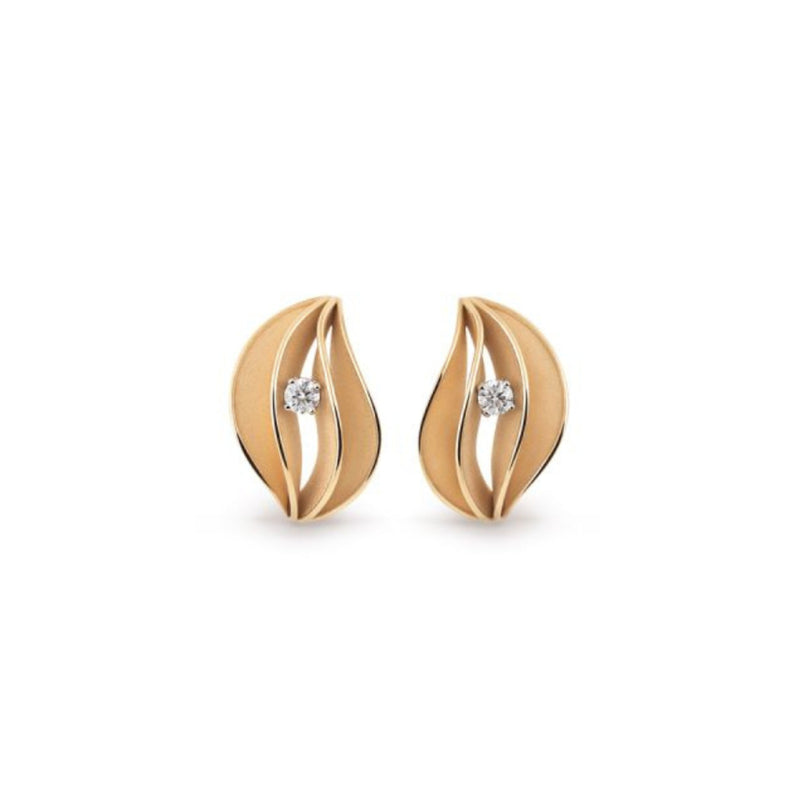 Cammilli Firenze Jewelry - Vellaa Star 18K Orange Apricot Gold Diamond Earrings | Manfredi Jewels