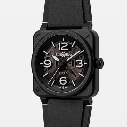 Bell & Ross Watches - BR-03 SKELETON BLACK CERAMIC | Manfredi Jewels
