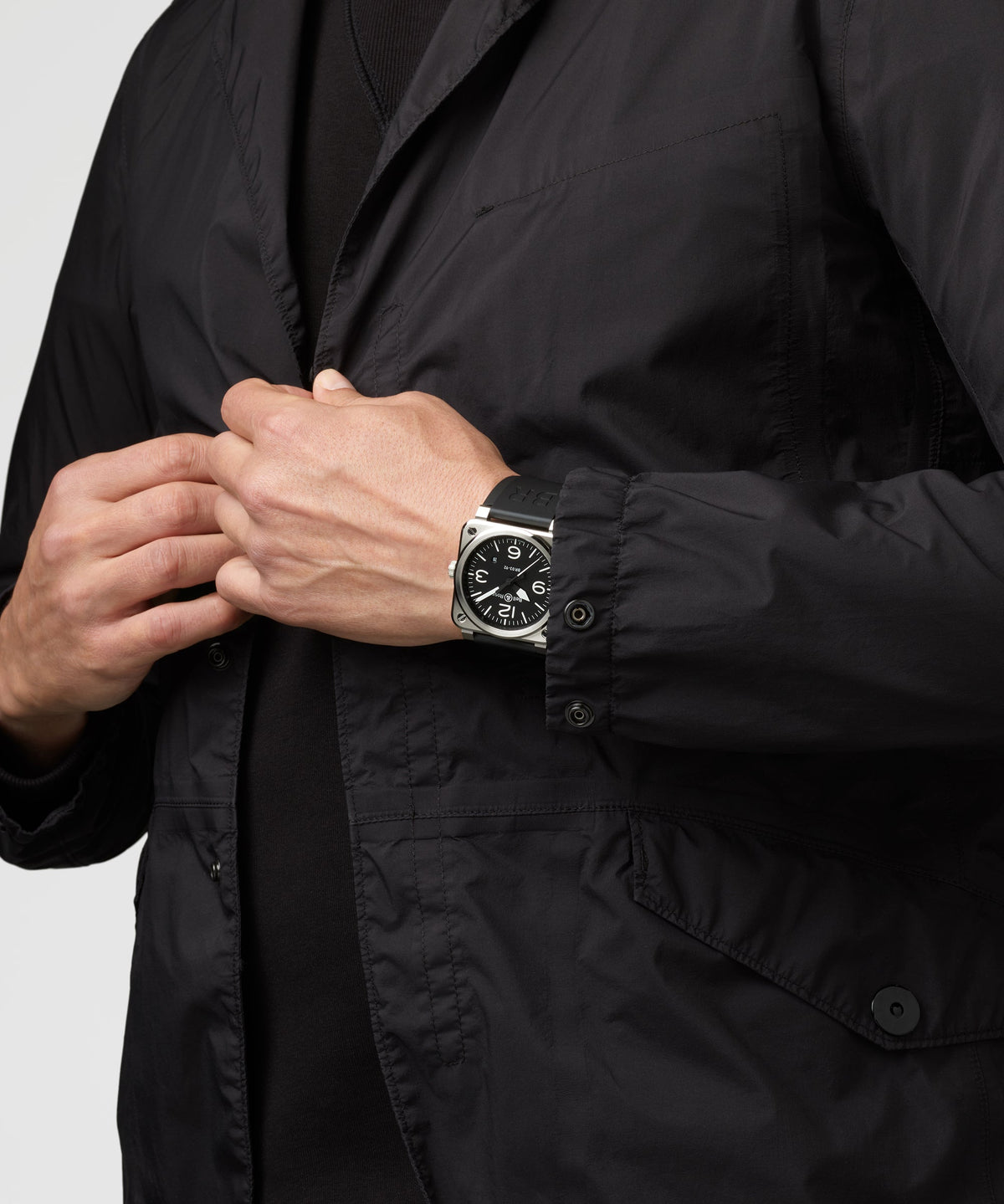 Bell & Ross New Watches - INSTRUMENTS - BR 03 AUTO BLACK STEEL | Manfredi Jewels