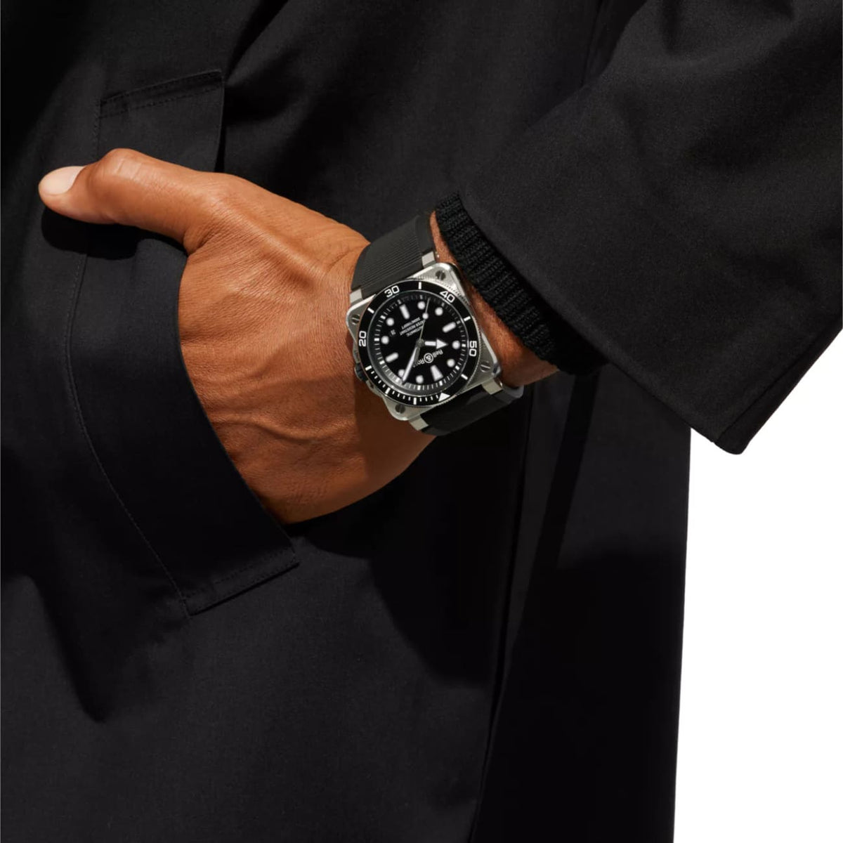 Bell & Ross Watches - INSTRUMENTS - BR 03 DIVER BLACK STEEL | Manfredi Jewels