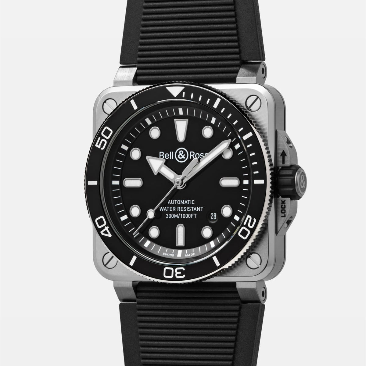 Bell & Ross Watches - INSTRUMENTS - BR 03 DIVER BLACK STEEL | Manfredi Jewels