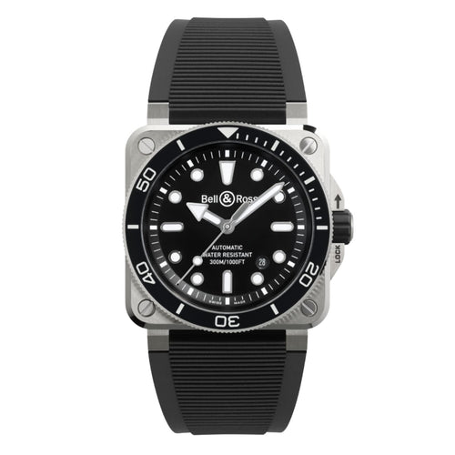 Bell & Ross Watches - INSTRUMENTS - BR 03 DIVER BLACK STEEL | Manfredi Jewels