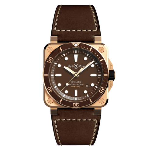 Bell & Ross New Watches - INSTRUMENTS BR 03 DIVER BROWN BRONZE | Manfredi Jewels