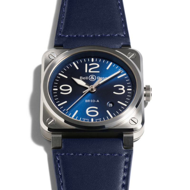 Bell & Ross New Watches - INSTRUMENTS BR 03 BLUE STEEL | Manfredi Jewels