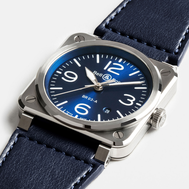 Bell & Ross New Watches - INSTRUMENTS BR 03 BLUE STEEL | Manfredi Jewels