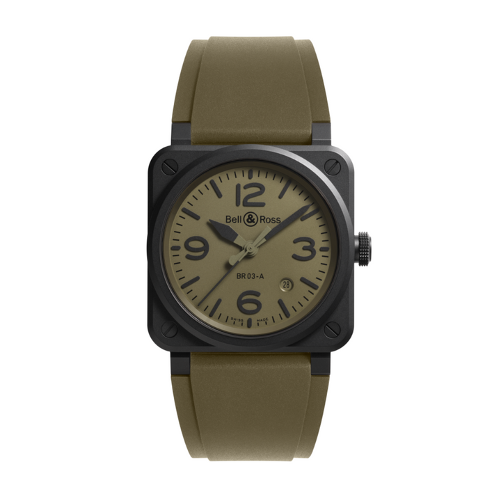 Bell & Ross New Watches - INSTRUMENTS - NEW BR 03 MILITARY CERAMIC | Manfredi Jewels