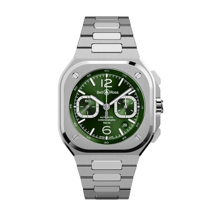 Bell & Ross New Watches - URBAN - BR 05 CHRONO GREEN STEEL | Manfredi Jewels