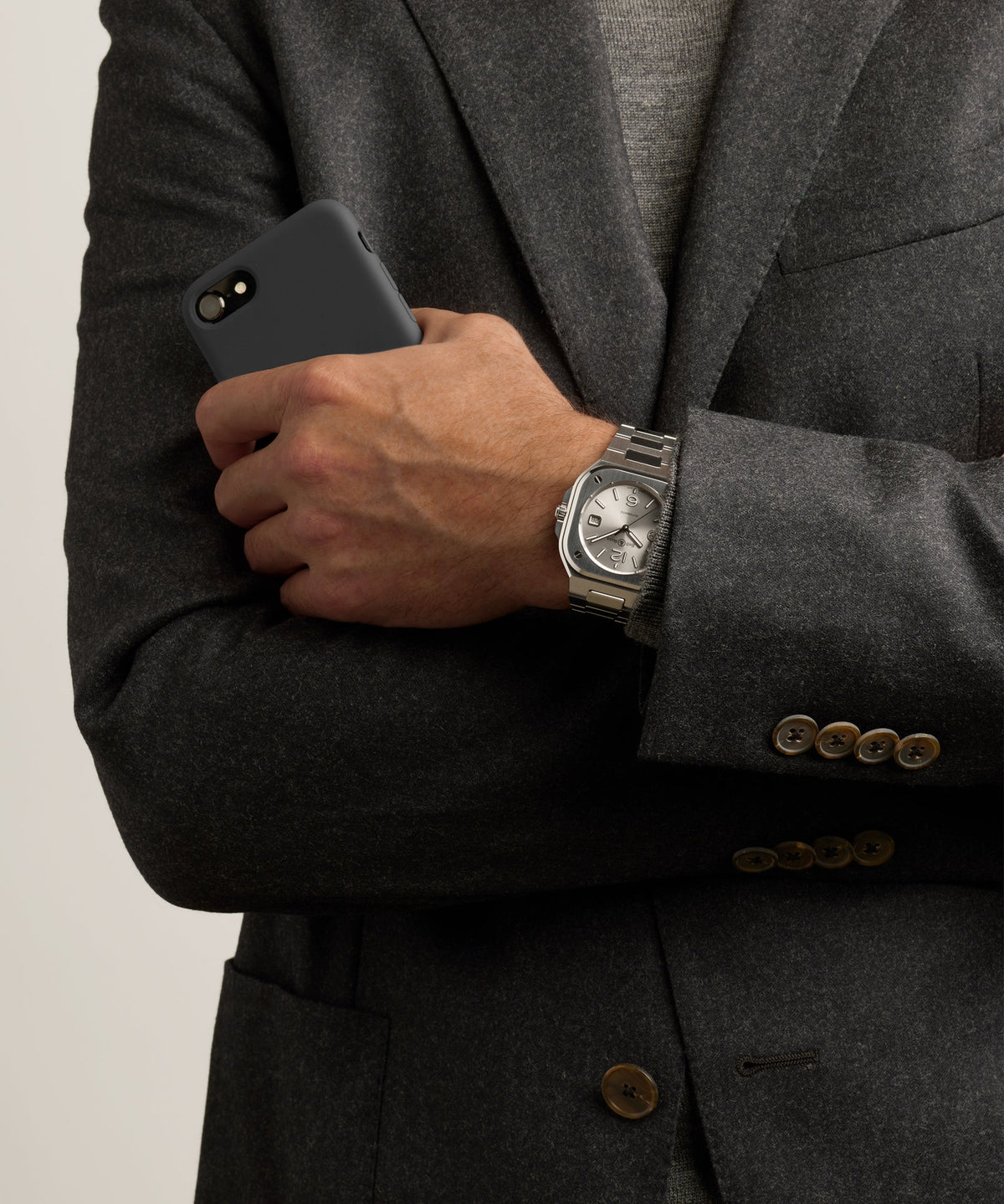 Bell & Ross New Watches - URBAN - BR 05 GREY STEEL | Manfredi Jewels