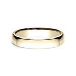 Benchmark Engagement - 18K Yellow Gold Euro Dome Comfort Fit 3.5 Wedding Band Ring | Manfredi Jewels