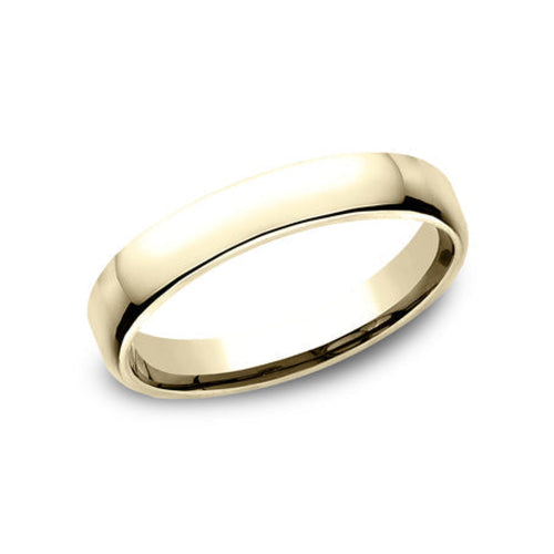 Benchmark Wedding Rings - 18K Yellow Gold Euro Dome Comfort Fit 3.5 Band Ring | Manfredi Jewels