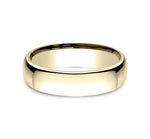 Benchmark Engagement - 18K Yellow Gold Euro Dome Comfort Fit 5.5 Wedding Band Ring | Manfredi Jewels